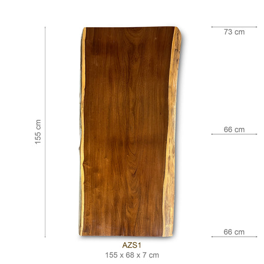 Tischplatten (Afzelia, 155 cm)